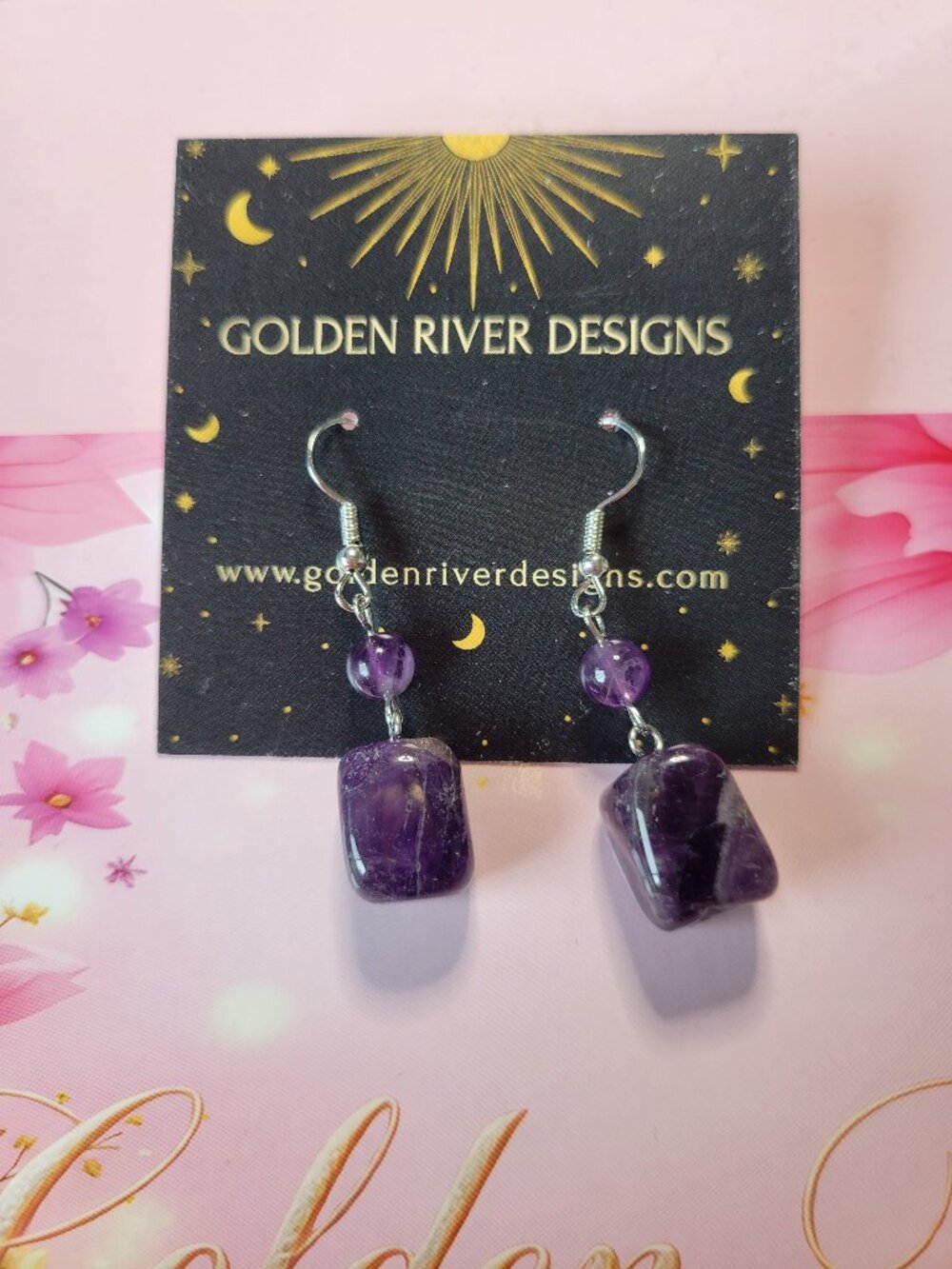 Amethyst Silver Plated Earrings